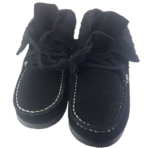 American eagle suede black ankle boot lined moccasin size 8 new - Picture 5 of 6